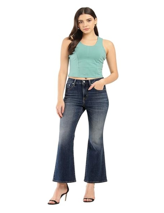Levi's Women's High Rise 726 Flared Fit Blue Jeans